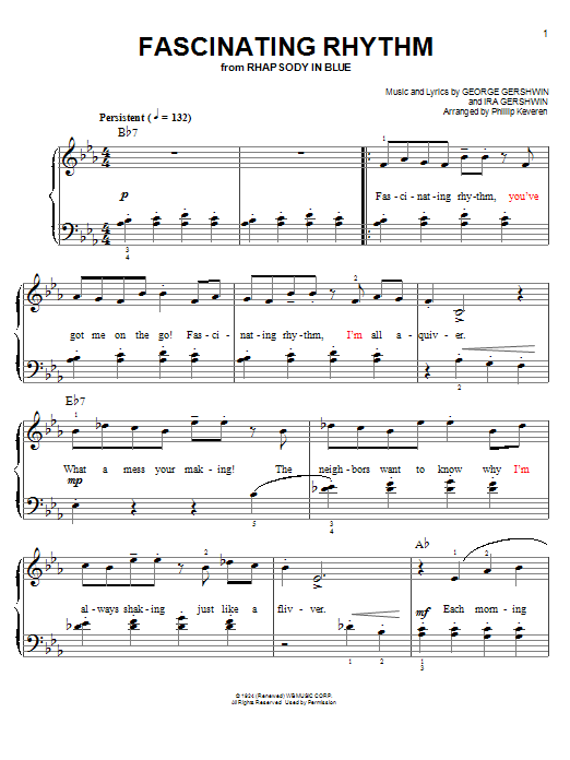Product picture to: Fascinating Rhythm (arr. Phillip Keveren)