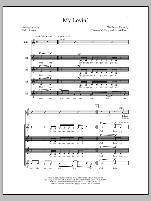 Product gallery: Page 1 of 1 My Lovin', Deke Sharon