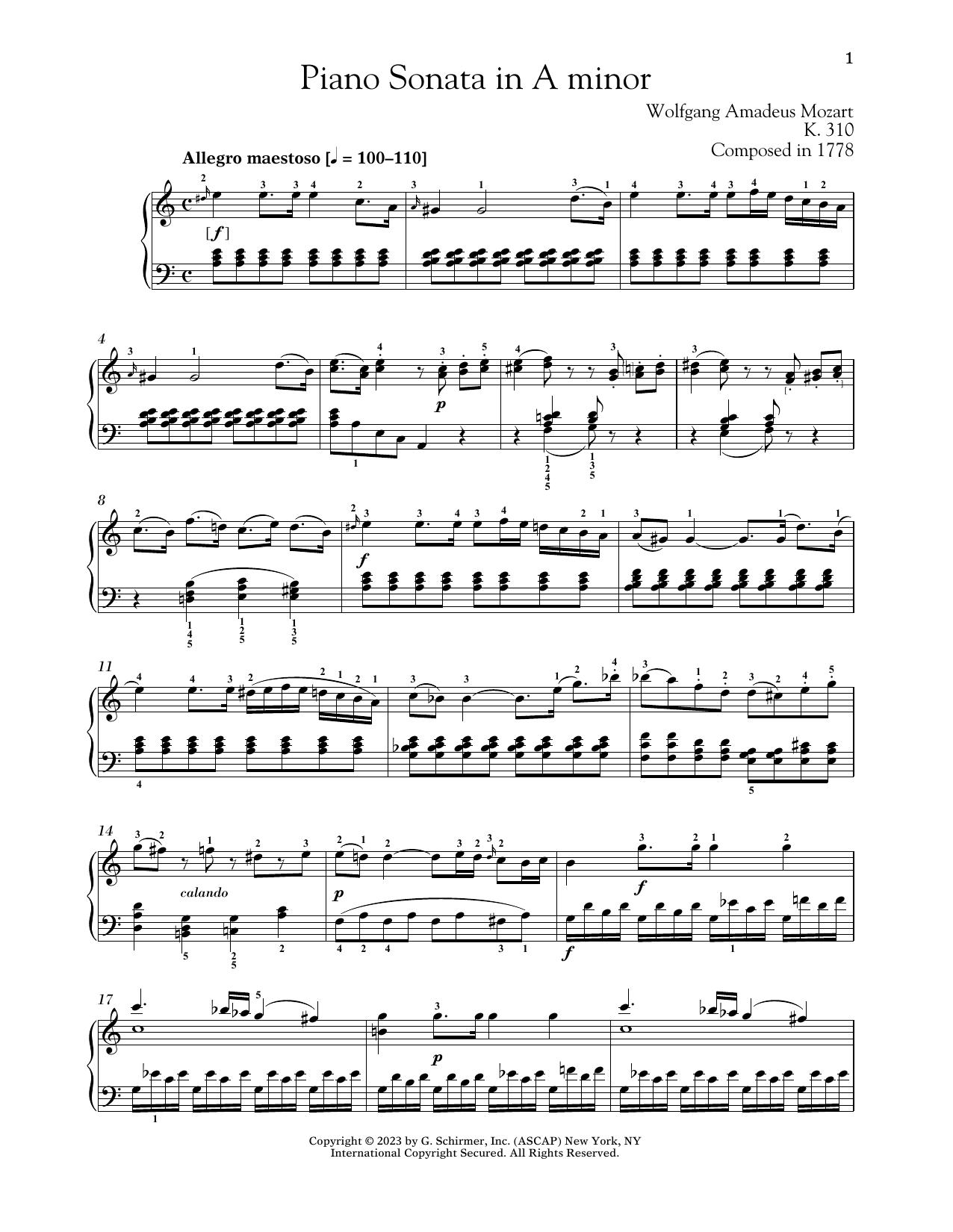 Produktbild zu: Piano Sonata In A Minor, K. 310