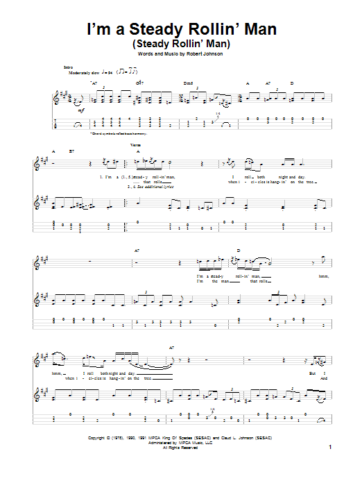 Product gallery: Page 1 of 1 I'm A Steady Rollin' Man (Steady Rollin' Man), Robert Johnson