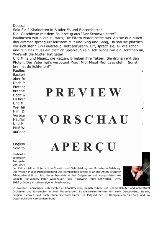 Product gallery: Page 3 of 11 Minz und Maunz Solo für 2 Klarinetten, , (large wind orchestra)