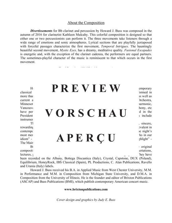 gallery: Divertissements (Klarinette und Schlagzeug (1 oder 2 Spieler) , , )