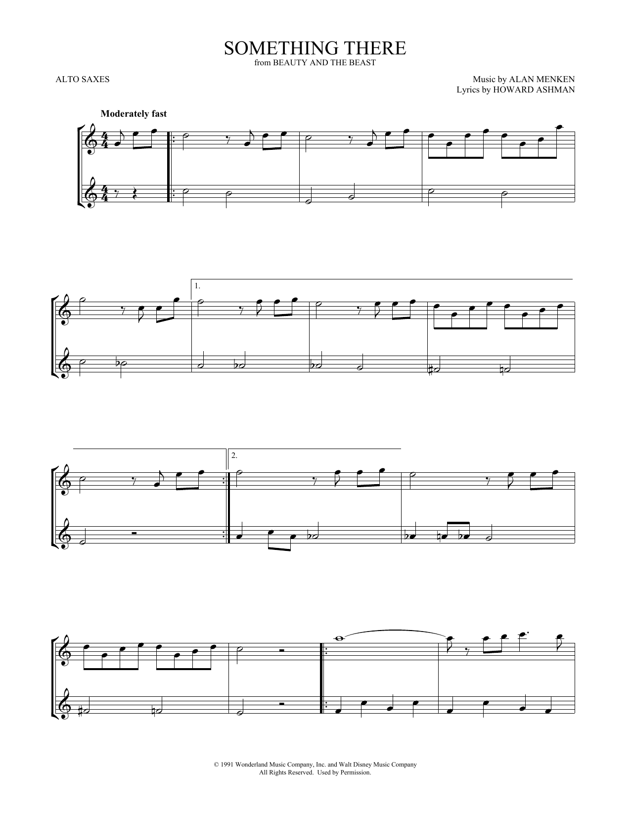 Product gallery: Page 1 of 1 Something There (from Beauty And The Beast) (arr. Mark Phillips), Alan Menken & Howard Ashman