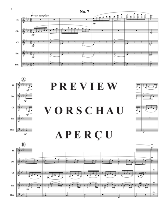 Produktgalerie: Seite 9 von 21 Papillons Op. 2 – 12 Sätze , , (Holzbläser-Quintett)