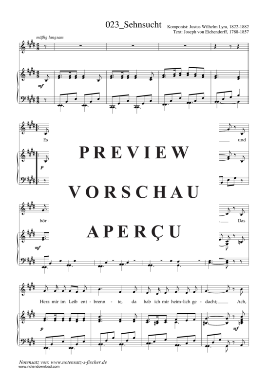 Product gallery: Page 2 of 3 Sehnsucht , , Piano and Voice