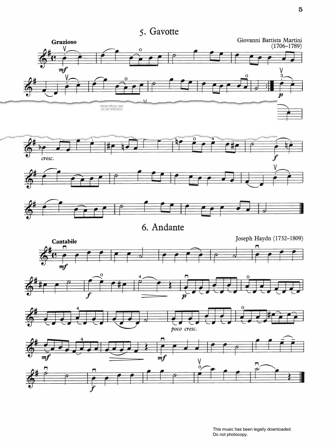 Product gallery: Page 1 of 1 Andante, Franz Joseph Haydn