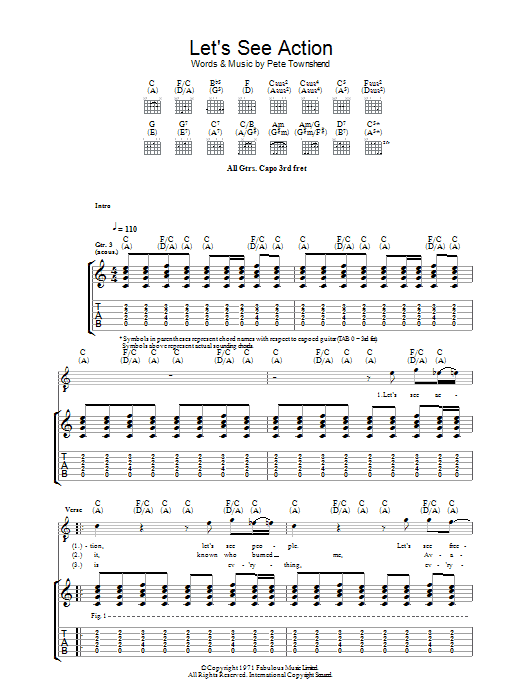 Produktgalerie: Seite 1 von 1 Let's See Action, The Who, Gitarre
