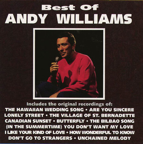 cover: Are You Sincere, Andy Williams, Gesang, Klavier