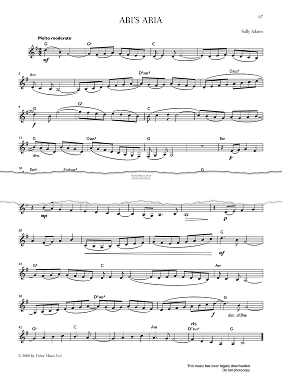 Produktgalerie: Seite 1 von 1 Abi's Aria, Sally Adams, Trompete