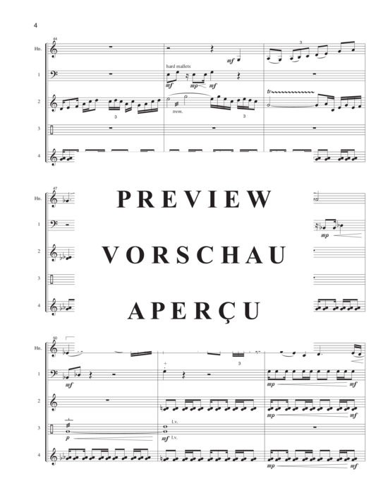 Product gallery: Page 7 of 21 Reflective Journey , , (horn solo and percussion quartet)