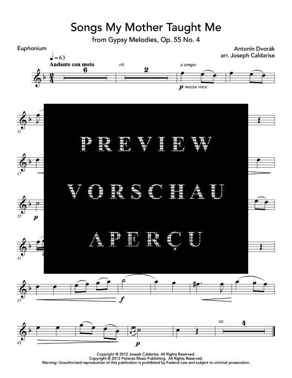 gallery: Songs My Mother Taught Me, , (euphonium and piano)
