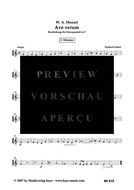 gallery: Ave verum, , (Horn Quartett)