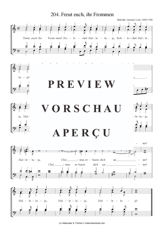 Produktbild zu: Freut euch, ihr Frommen Antonio Lotti, 1665-1740