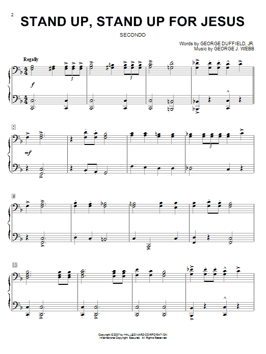 Product picture to: Stand Up, Stand Up For Jesus (arr. Larry Moore)