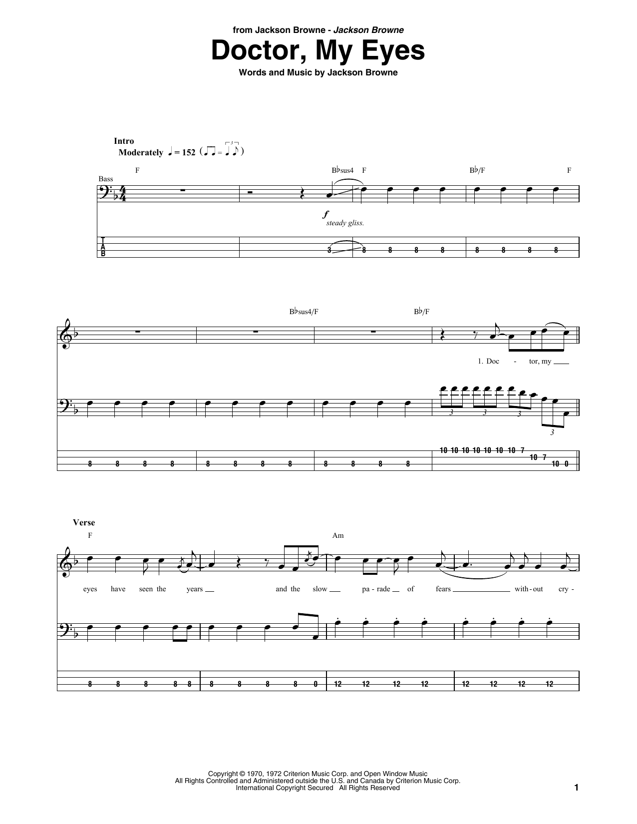 Produktgalerie: Seite 1 von 1 Doctor, My Eyes, Jackson Browne