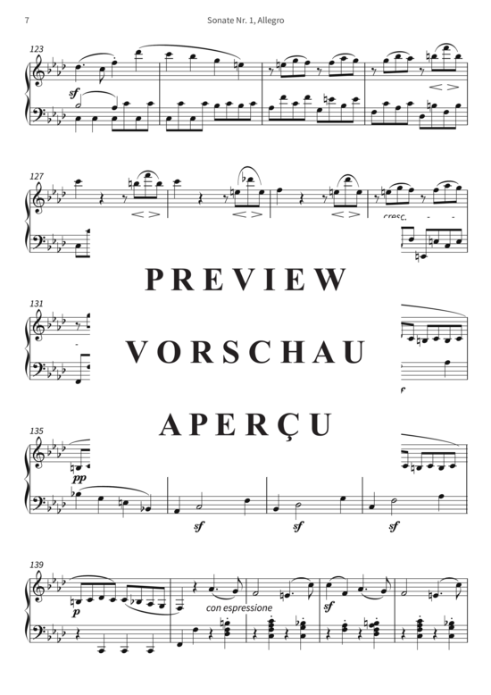 Produktgalerie: Seite 10 von 11 Sonate Nr. 1, Allegro - op. 2 No. 1, f-Moll , , Klavier Solo