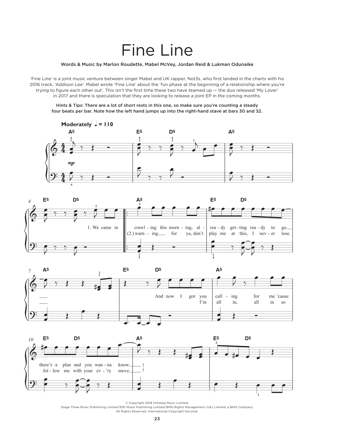 Produktbild zu: Fine Line