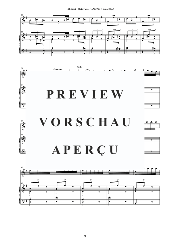 Product gallery: Page 4 of 11 Flute Concerto No.9 in E-Moll Op.5, , Flute and Piano/Harpsichord