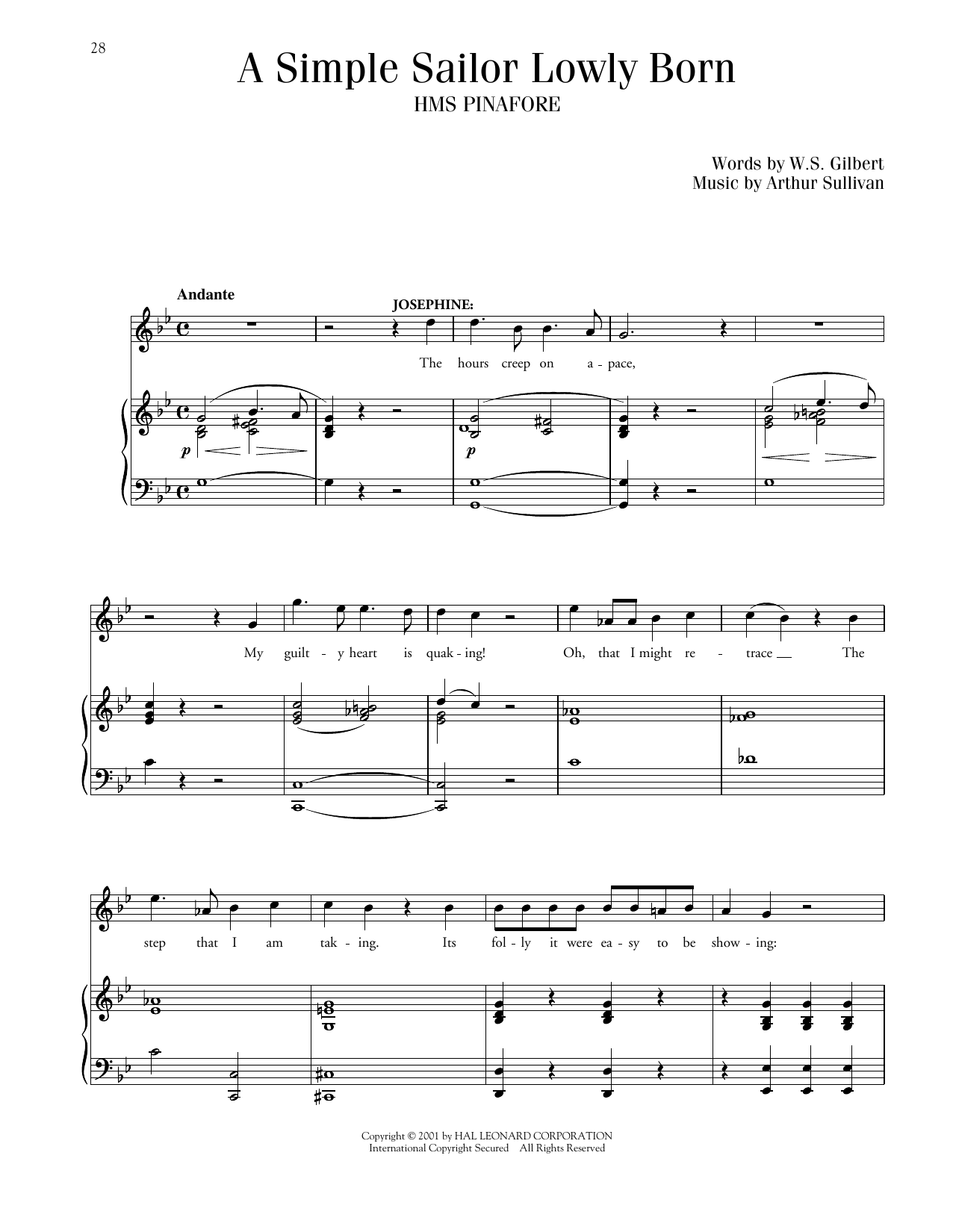 Produktbild zu: Simple Sailor, Lowly Born (from HMS Pinafore)