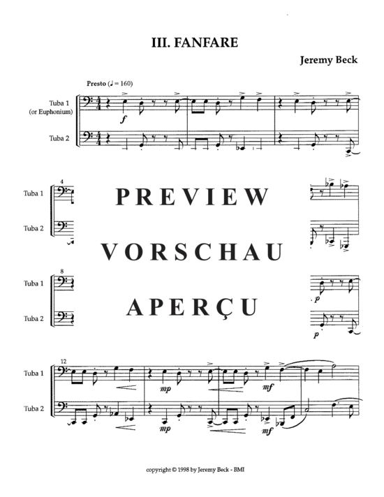 Produktgalerie: Seite 8 von 11 Prelude, Dance and Fanfare , , (Tuba Duett)