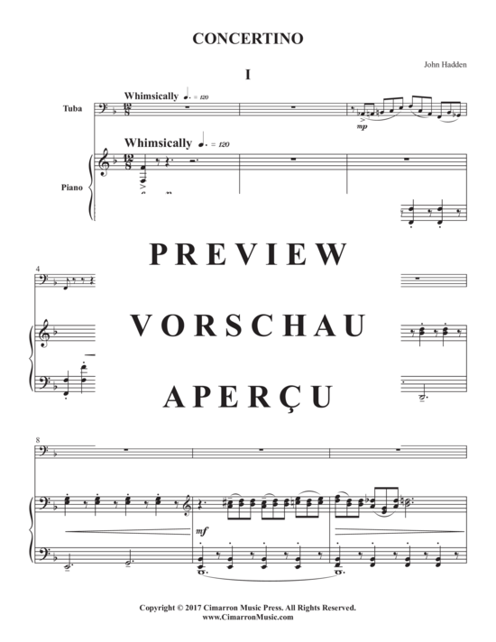 Product gallery: Page 3 of 21 Concertino , , (tuba + piano)