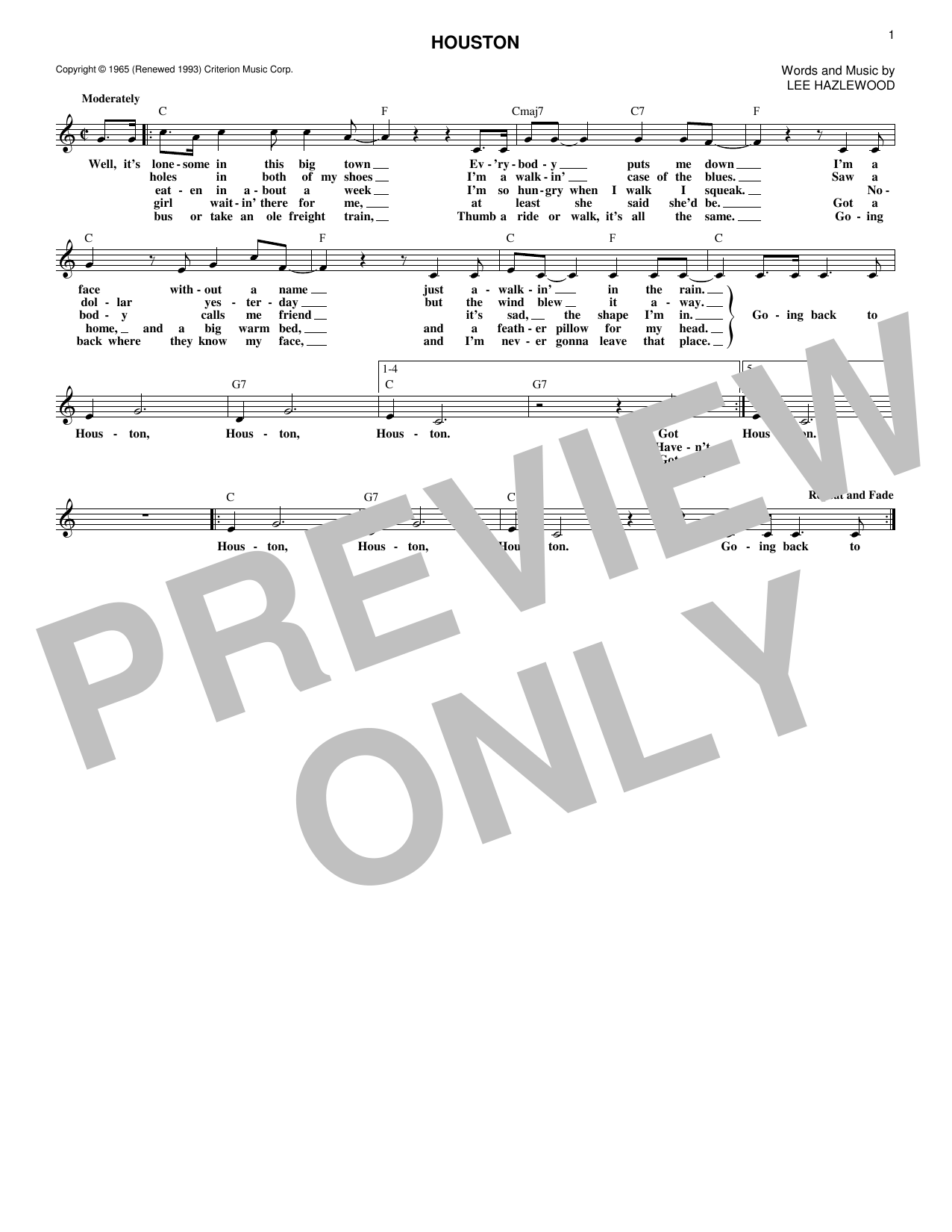 Product gallery: Page 1 of 1 Houston, Lee Hazlewood