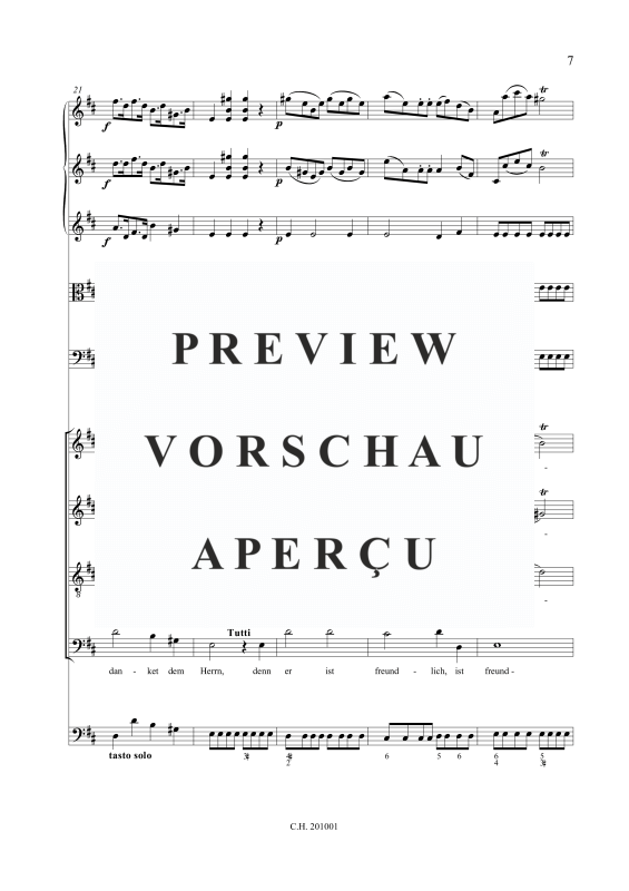 gallery: Danket dem Herrn (Psalm 118), , Gemischtes Ensemble SATB, Streicher Quartett, Violone und BC