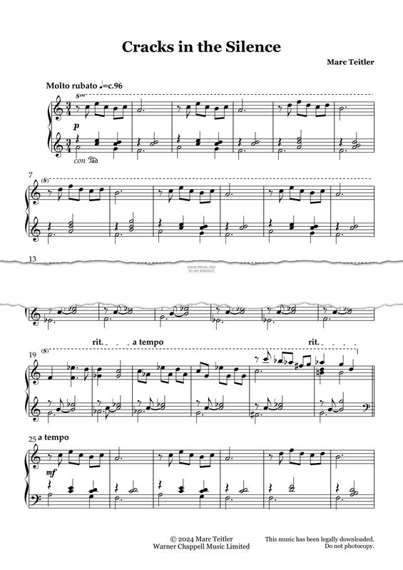 Produktgalerie: Seite 1 von 1 Cracks In The Silence, Marc Teitler, Klavier