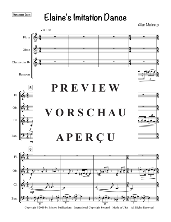 Product gallery: Page 4 of 21 Elaine´s Imitation Dance , , (flute, oboe, clarinet and bassoon)