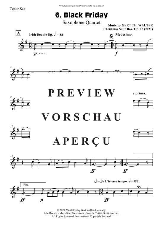 gallery: Black Friday , , (Saxophon Quartett SATB)
