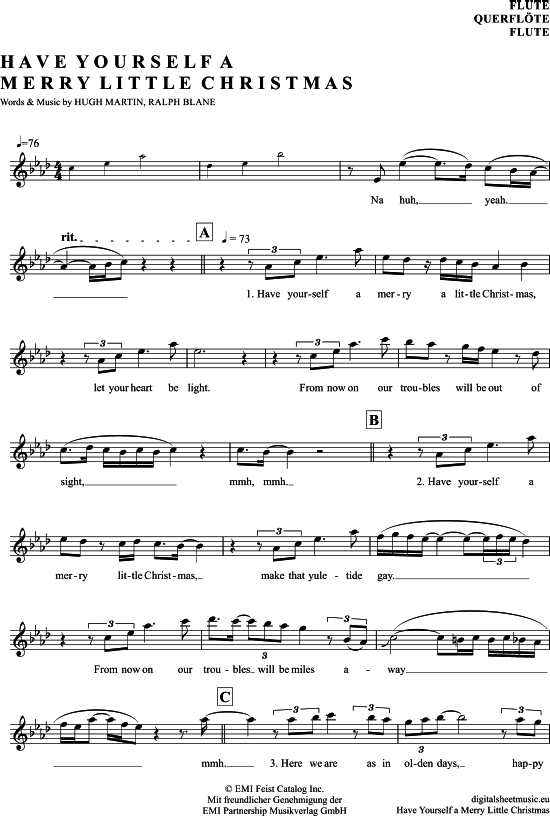 Product gallery: Page 1 of 3 Have Yourself A Merry Little Christmas , Connor, Sarah, (transverse flute)