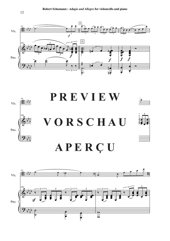 Product gallery: Page 13 of 21 Adagio et Allegro, Opus 70 , , (Cello + Klavier)