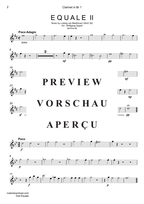 Product gallery: Page 9 of 15 Drei Equale , , (Clarinet Quartet)