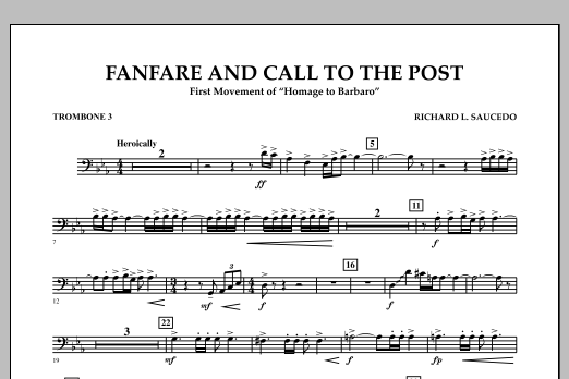 Produktbild zu: Fanfare and Call to the Post - Trombone 3