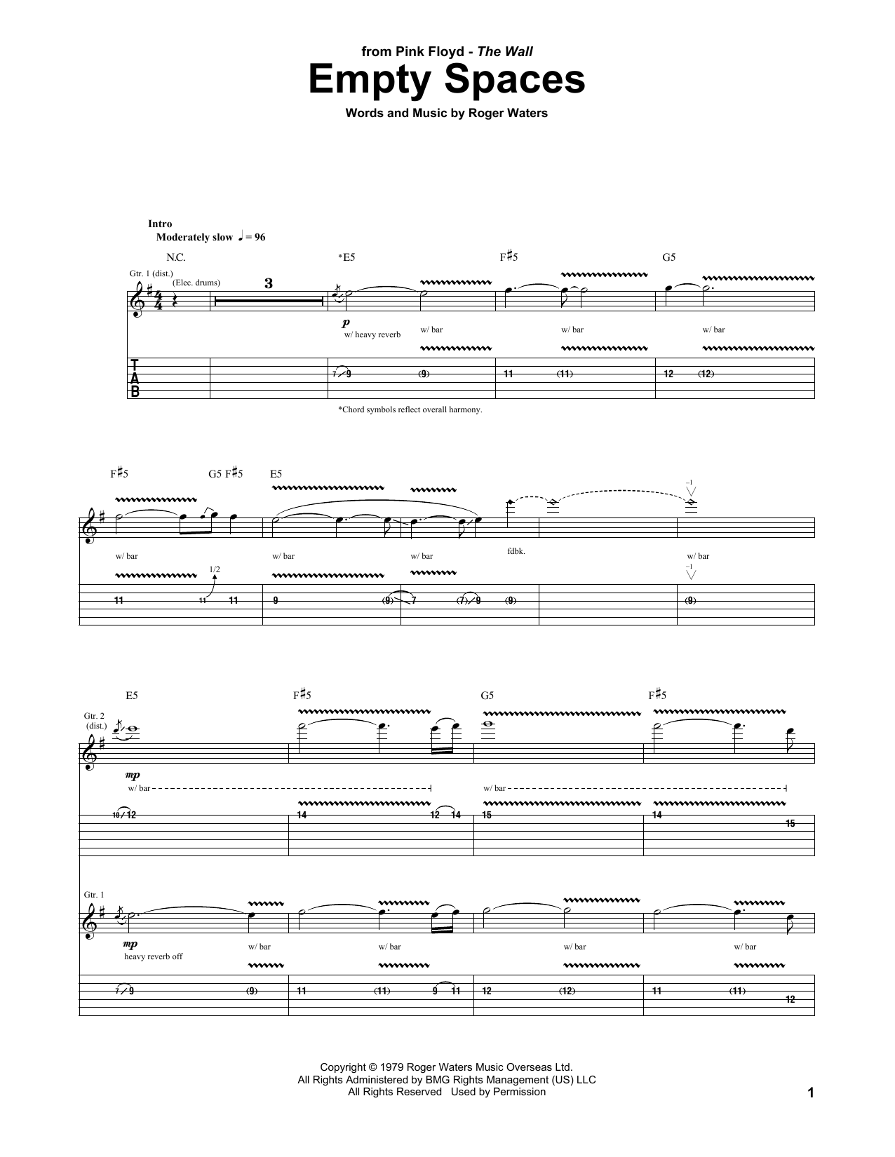 Product gallery: Page 1 of 1 Empty Spaces, Pink Floyd