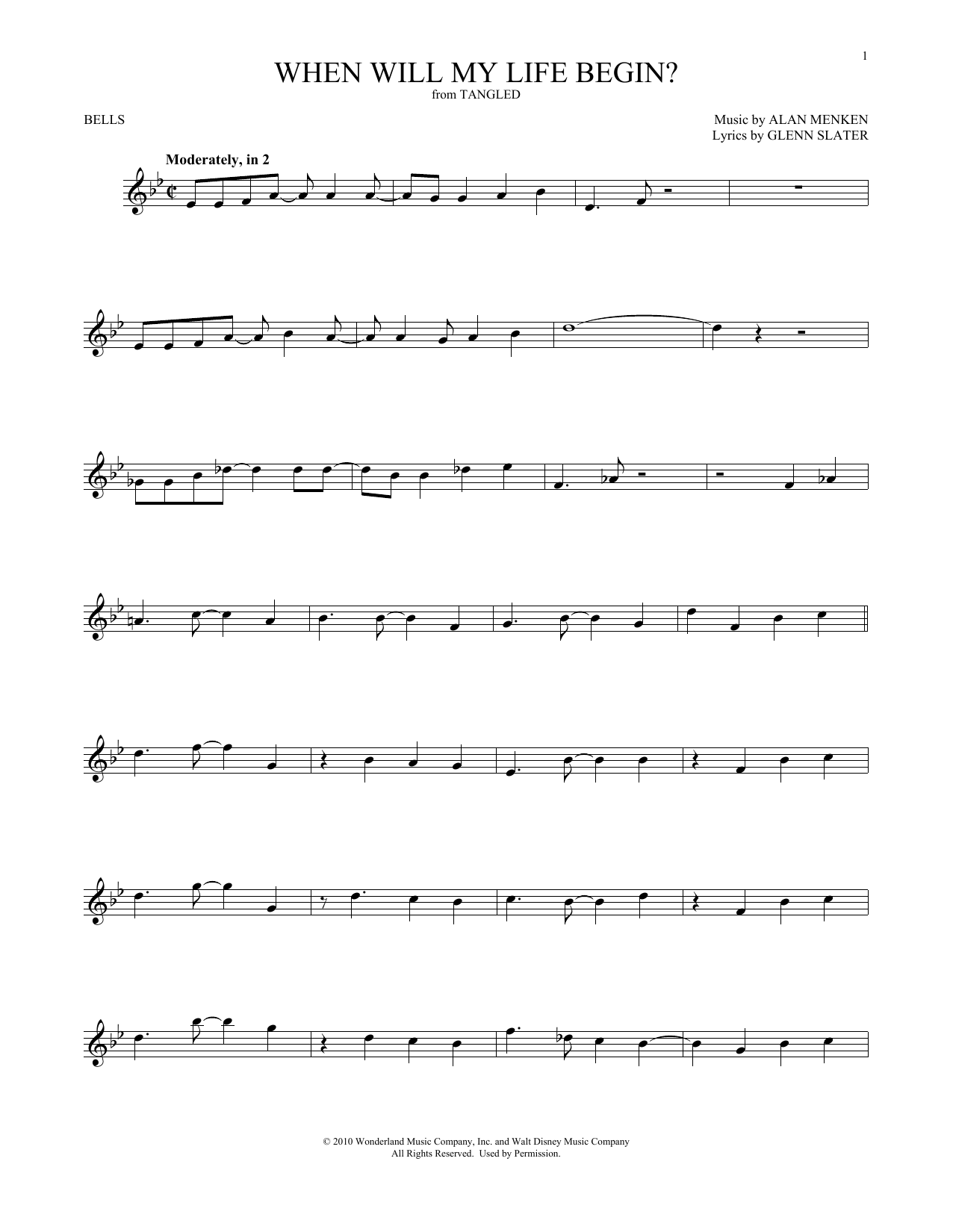 Produktgalerie: Seite 1 von 1 When Will My Life Begin? (from Tangled), Alan Menken, Percussion