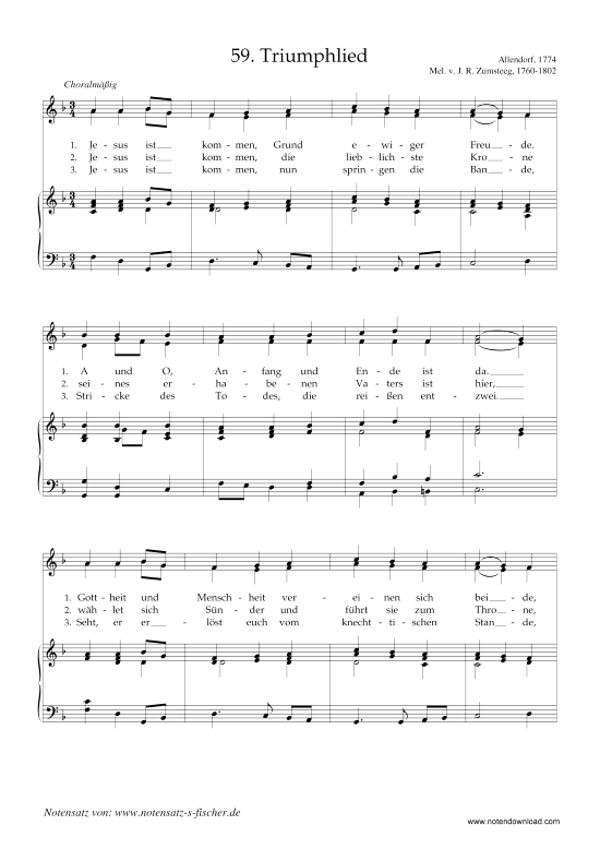 Product picture to: Triumphlied J. R. Zumsteeg, 1760-1802