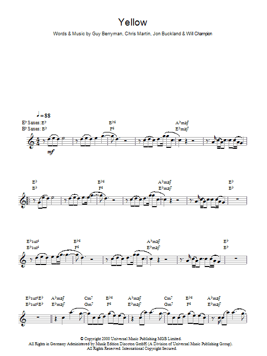 Produktgalerie: Seite 1 von 1 Yellow, Coldplay, Melodieinstrument