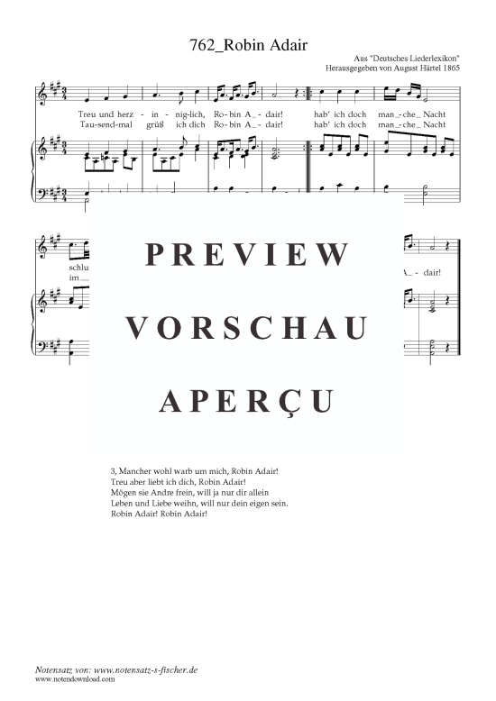 Product picture to: Robin Adair Aus "Deutsches Liederlexikon" A. Härtel (1865)