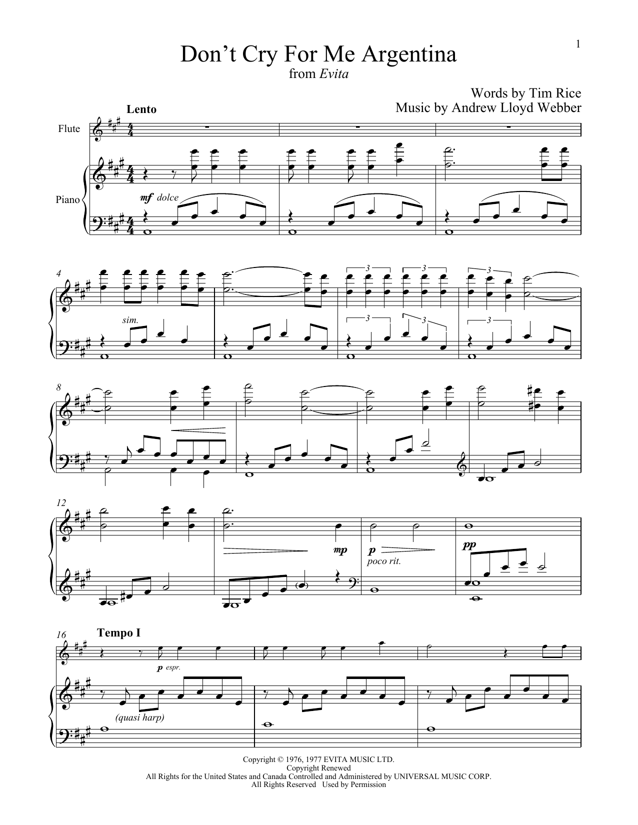 Produktbild zu: Don't Cry For Me Argentina (from Evita)