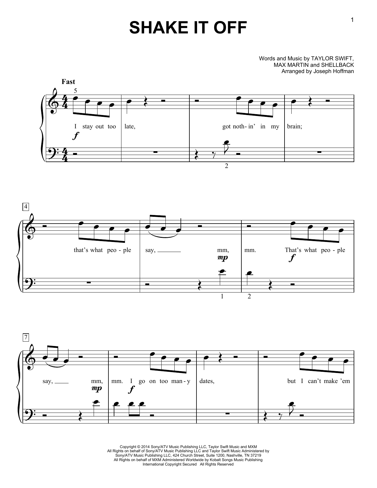 Produktbild zu: Shake It Off (arr. Joseph Hoffman)