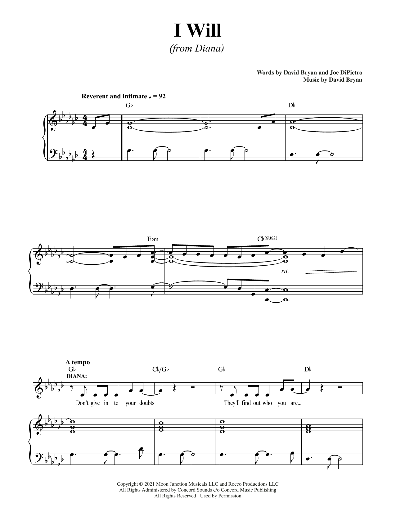 Produktbild zu: I Will (from Diana)