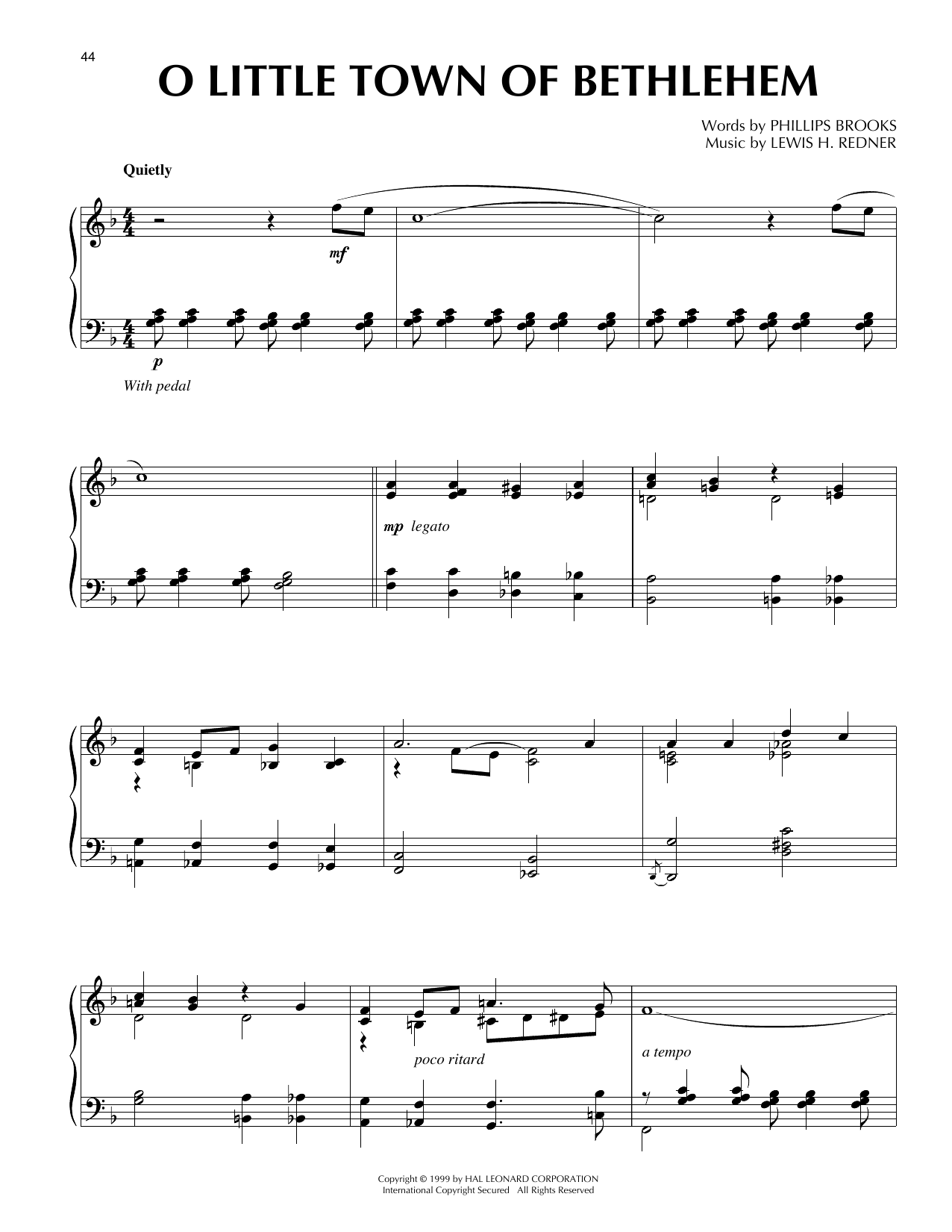 Produktbild zu: O Little Town Of Bethlehem [Jazz version] (arr. Frank Mantooth)