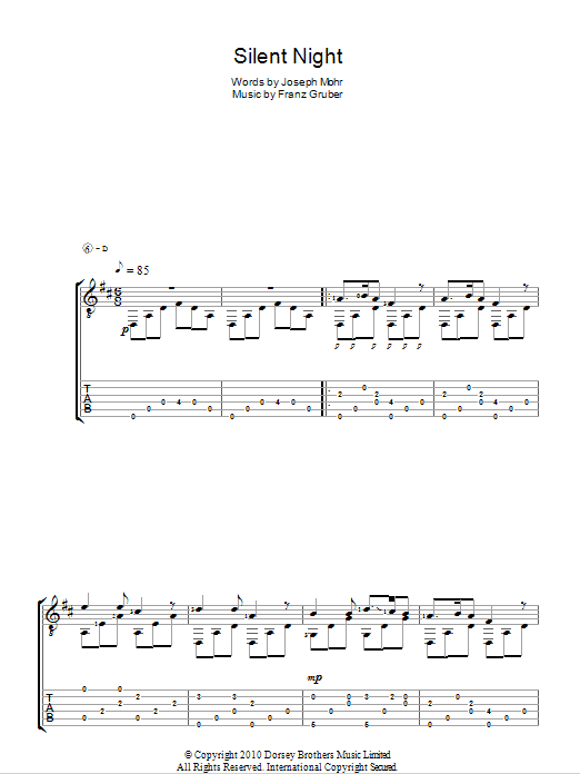 Product gallery: Page 1 of 1 Silent Night, Joseph Mohr