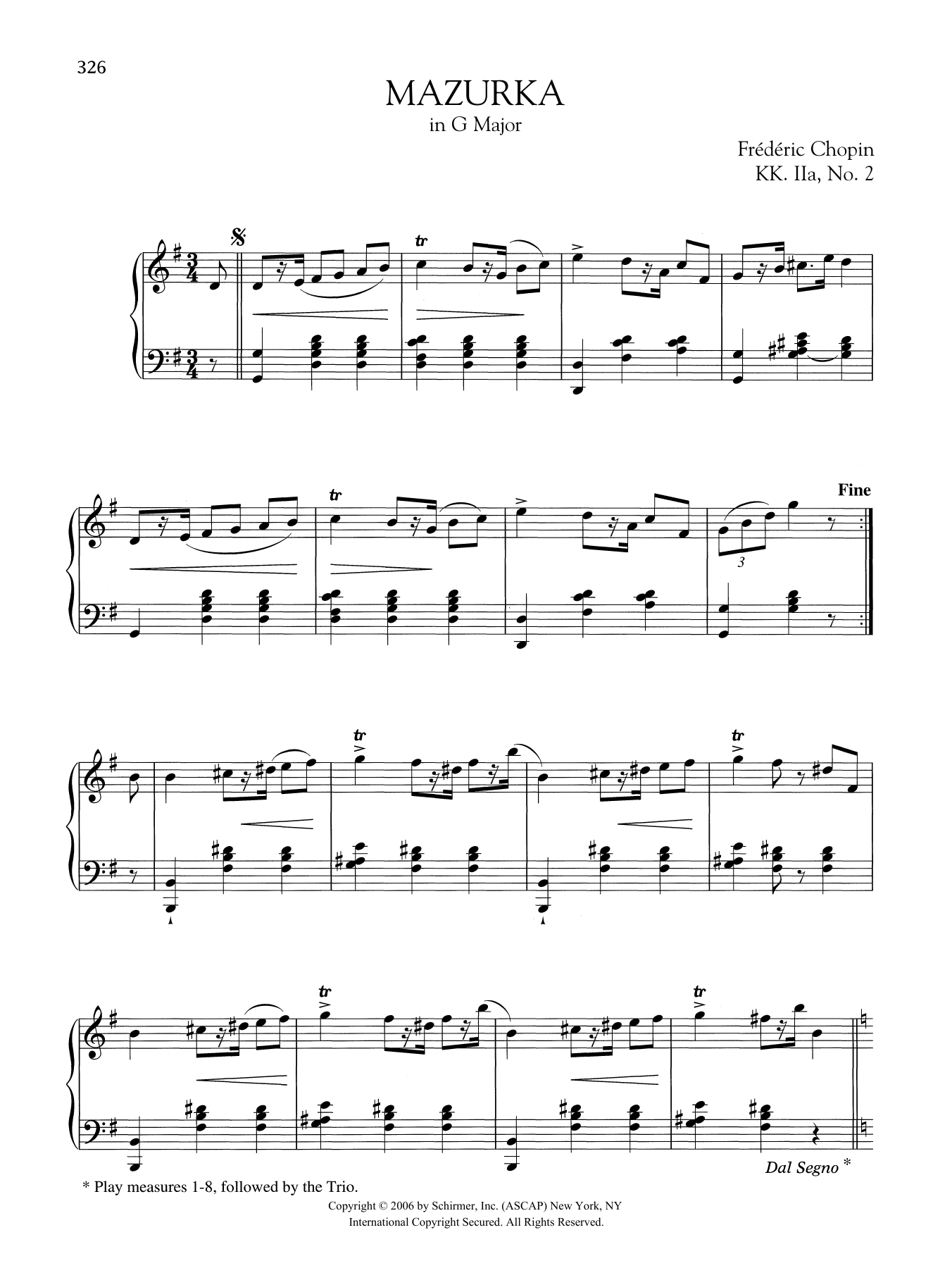 Product gallery: Page 1 of 1 Mazurka in G Major, KK. IIa, No. 2, Frédéric Chopin