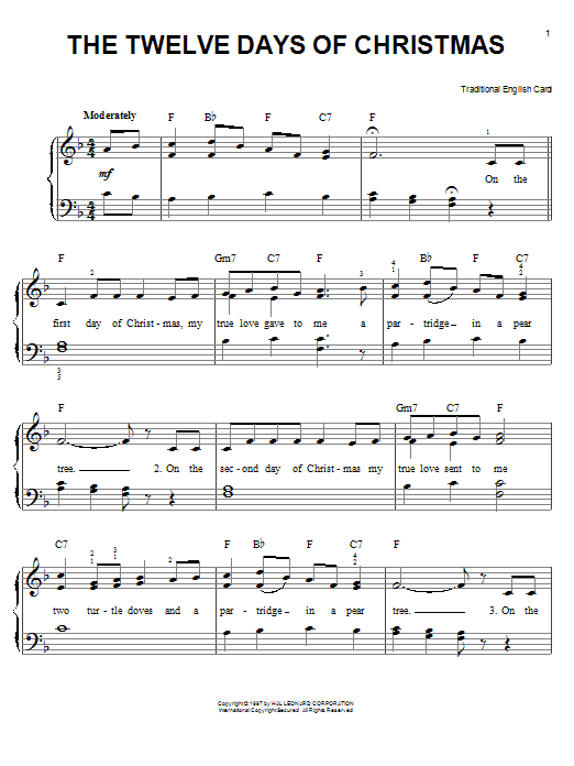 Product gallery: Page 1 of 1 The Twelve Days Of Christmas, Traditional English Carol