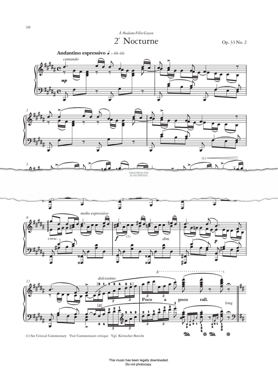 Product picture to: Nocturne No.2, Op.33, No.2
