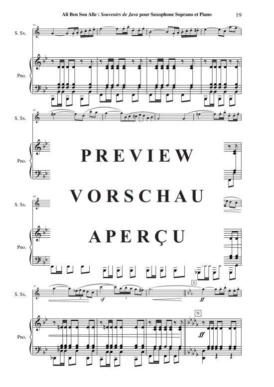 Product gallery: Page 20 of 21 Souvenirs de Java , , (soprano saxophone + piano)