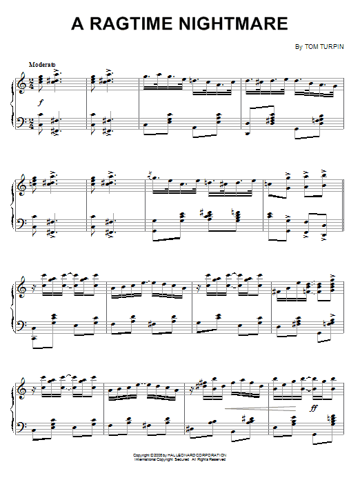 Product gallery: Page 1 of 1 A Ragtime Nightmare, Tom Turpin
