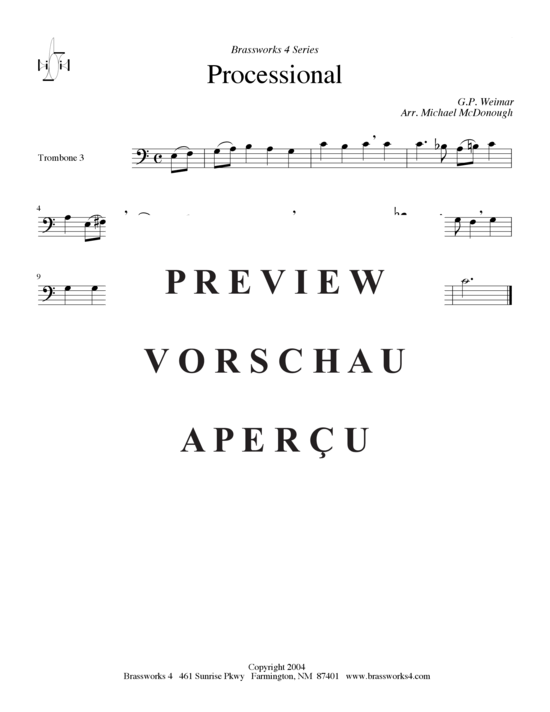 Product gallery: Page 5 of 6 Processional , , (Trombone Quartet)